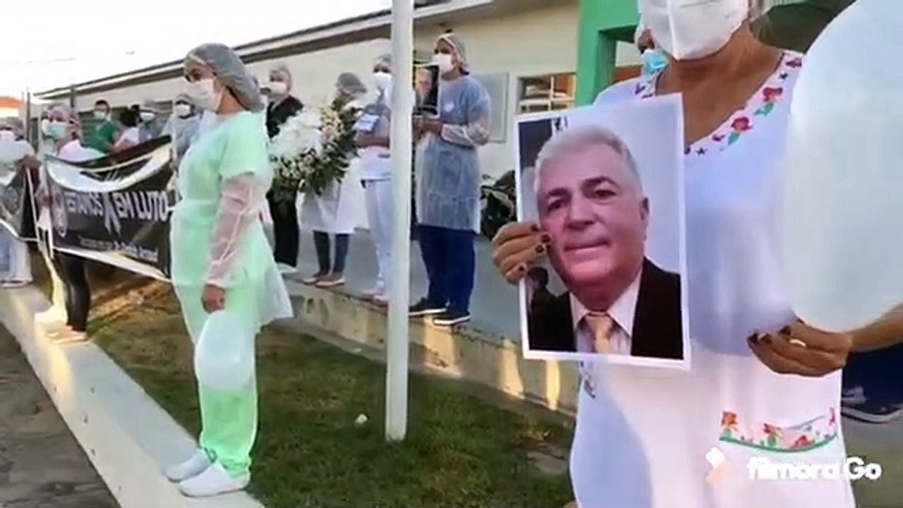 Homenagens e aplausos marcam o último adeus ao médico Dr. Geraldinho que morreu de coronavírus