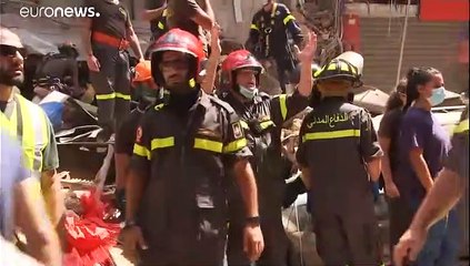 Des secouristes étrangers prêtent main-forte pour rechercher des survivants à Beyrouth
