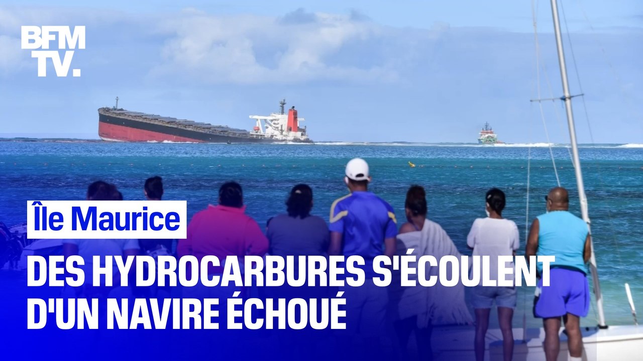 Des hydrocarbures s’écoulent d’un navire échoué depuis fin juillet au large de l'Île Maurice