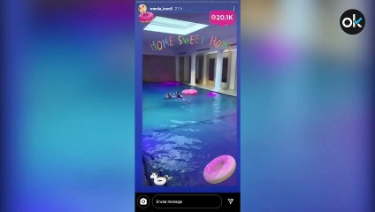 Wanda Nara publica imágenes de una fiesta en su piscina