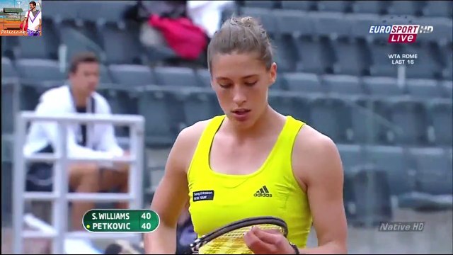 Serena Williams vs Andrea Petkovic 2010 Rome 3R Highlights