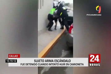 Detienen a sospechoso que intentó huir en camioneta tras notar presencia policial
