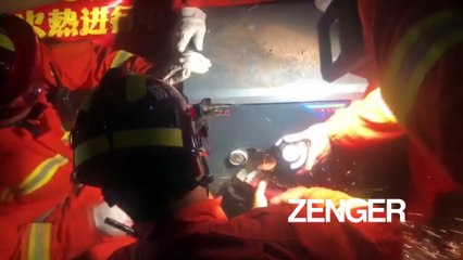 Firefighters rescue girl locked in safe