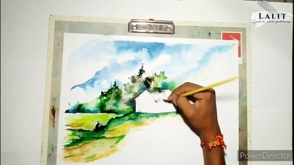 water color Quick tips to landscape -how to create landscape painting.- #improve #lamdscape #demo (1)