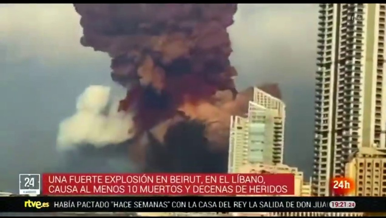 Hablamos con un TESTIGO de la FUERTE EXPLOSIÓN EN BEIRUT, LÍBANO - RTVE #Beirut ##Líbano #Puerto #news #LiveNews #StreamingNews #últimasnoticias #España #RTVENoticias