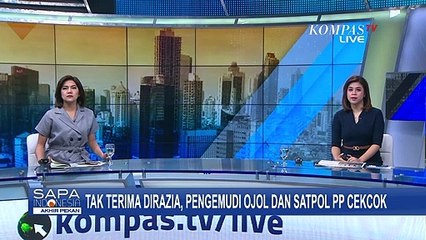 Lagi! Pengemudi Ojek Online Adu Mulut dengan Satpol PP Saat Razia Masker