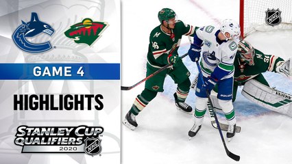 NHL Highlights | Canucks @ Wild 8/07/2020