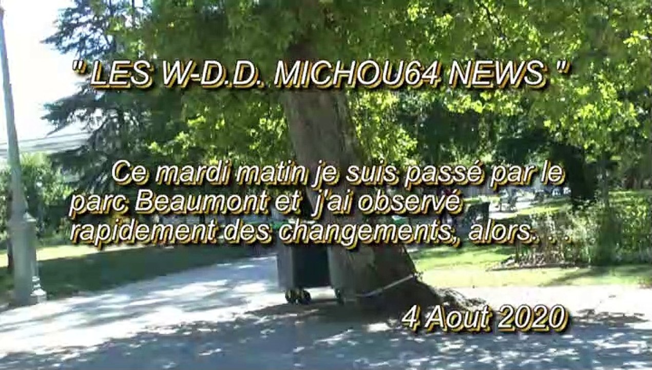 LES W-D.D. MICHOU64 NEWS - 4 AOUT 2020 - PAU - RETOUR AU PARC BEAUMONT POUR VÉRIFIER MES OBSERVATIONS