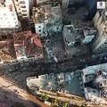 Beyrut'taki patlamanın yarattığı yıkımın son hali havadan görüntülendi