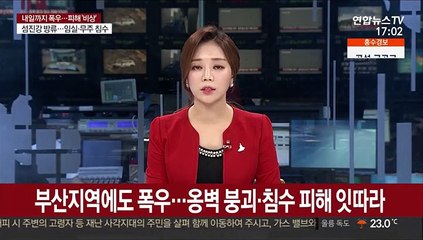 부산지역에도 폭우…옹벽 붕괴·침수 피해 잇따라
