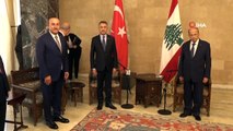 - Cumhurbaşkanı Yardımcısı Oktay ve Bakan Çavuşoğlu, Lübnan Devlet Başkanı tarafından kabul edildi