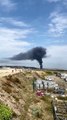 Watch black smoke filling the air as serious fire breaks out in Newhaven