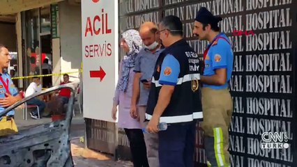 Otomobilde unutulan oksijen tüpü infilak etti | Video