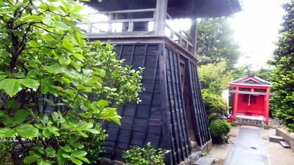 Temple Walk in the Rain in Japan