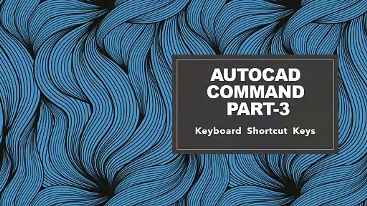 AutoCAD Command  Part 3 Keyboard Shortcut Keys | Muhammad Zaki Jameel