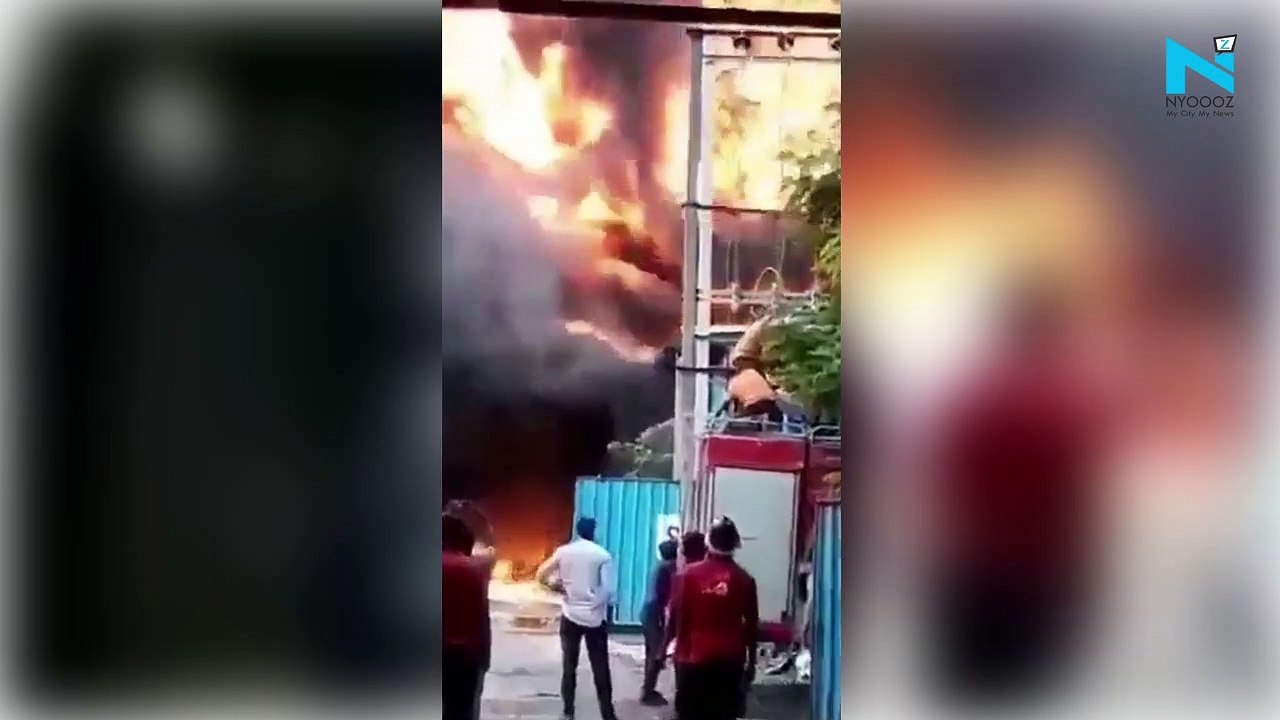 BREAKING: Massive fire at a chemical factory in Vapi, Gujarat