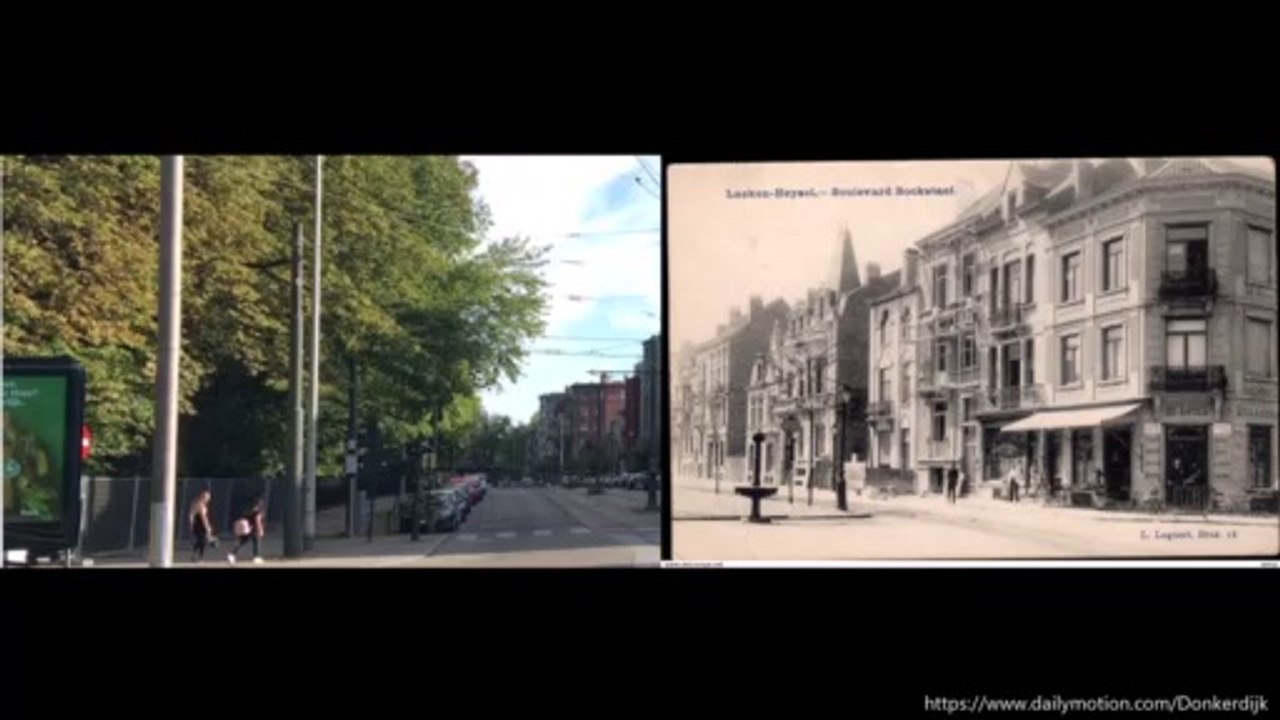 Passé et présent (±1933 contre 2020): Avenue Jean Sobieski (Boulevard Bockstael)