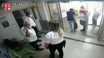 Hastanenin kadın güvenlik görevlisine, kadın ziyaretçi saldırdı