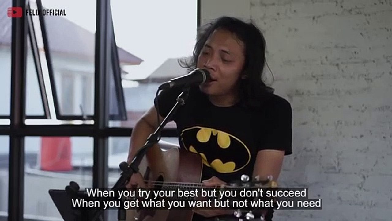 FIX YOU COLDPLAY   LYRIC   FELIX IRWAN COVER