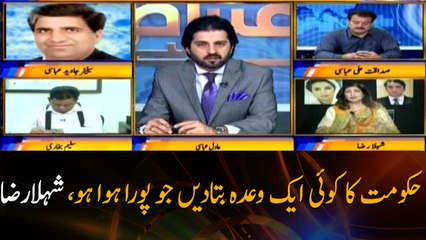 Tell me one of the promises of the government that has been fulfilled, Shahla Raza