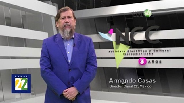 Armando Casas, director de Canal 22 de México, agradece la colaboración del NCC