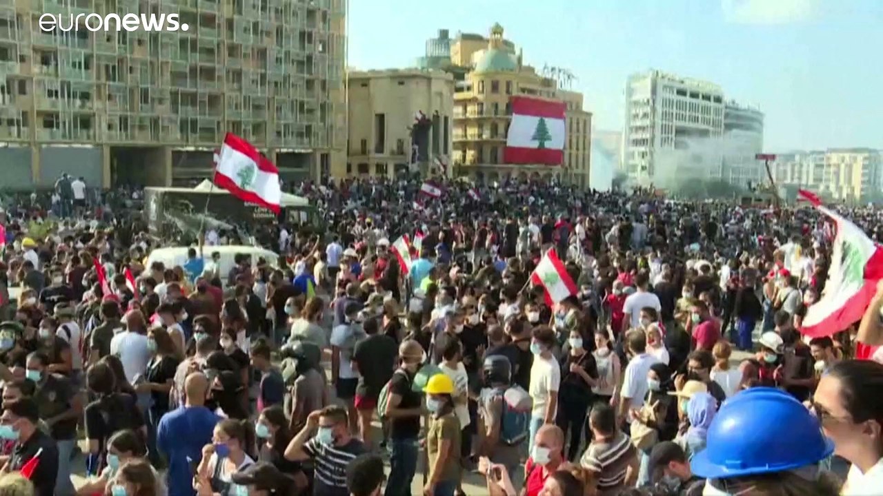 Protesters clash with police in Beirut demonstration