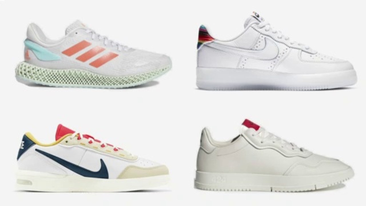 all best white sneakers from all famous brands for men | spring - summer collection 2020  nike puma adidas reebok
