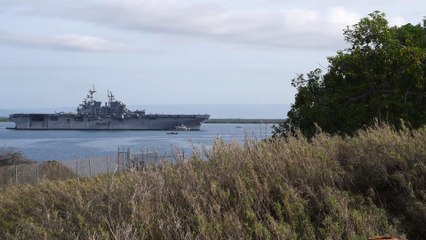 U.S Navy • Amphibious Assault Ship Arrives at Naval Station Guantanamo Bay Cuba • Aug. 3, 2020