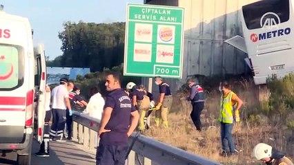 Kuzey Marmara Otoyolu’da otobüs kazası