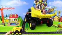 Truck with Surprise Toys- Excavator, Crane, Cars, Concrete Mixer & other Toy Vehicles for Kids