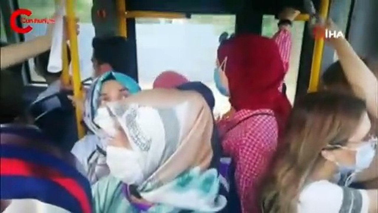 Halk otobüsünde gergin anlar... ‘İstediğiniz yere şikayet edebilirsiniz’