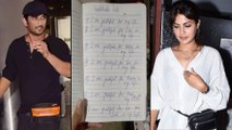 Sushant Singh Rajput : Rhea Chakraborty Shares Picture Of Gratitude List From Sushant's Dairy