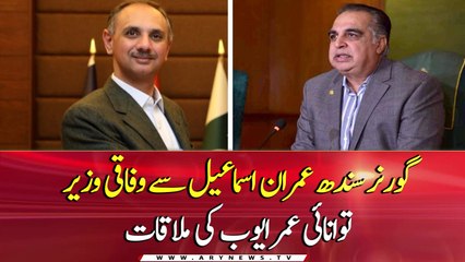 Federal Minister for Energy Omar Ayub meets Governor Sindh Imran Ismail