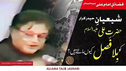 SHIA, Hazrat Ali (as) Ko Bila Fasal (بلا فصل) Kyu Mantay Hain? Allama Talib Jauhari