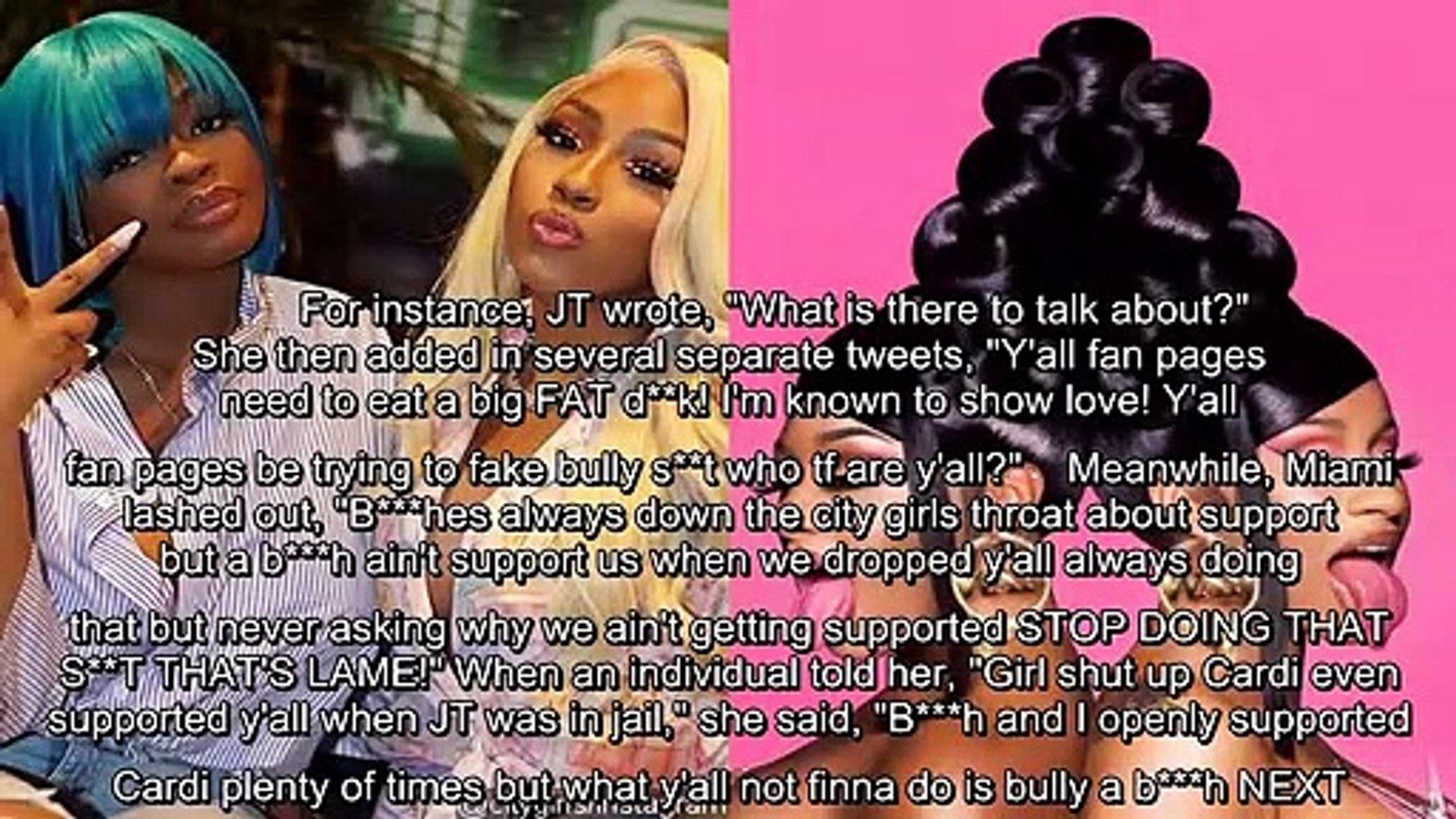 ⁣City Girls Slams Haters Attacking Them for Not Promoting Cardi B and Megan Thee Stallion's Song