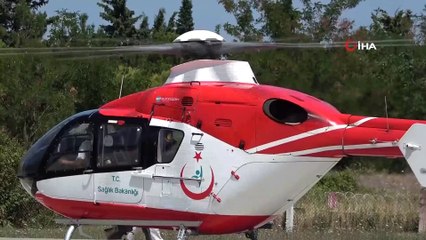 - Yaşlı adamın yardımına ambulans helikopter yetişti