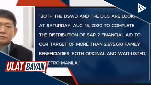 Pamamahagi ng SAP 2 sa Metro Manila, inaasahang matatapos sa susunod na linggo