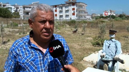 Maske takmayanlara maskeli korkulukla mesaj