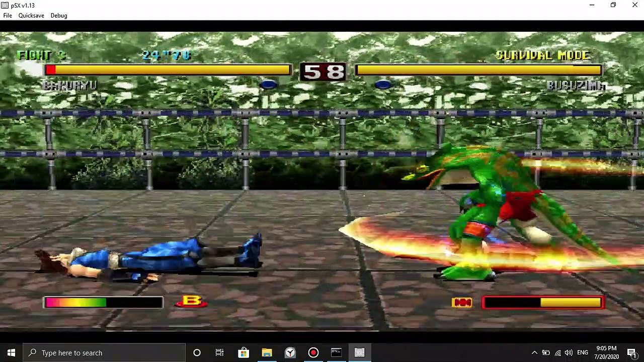 Bakuryu(The Mole) defeats Busuzima(The Chameleon) (#1) - Bloody Roar 2