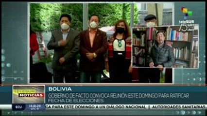 Bolivia: Gob. de facto convoca a reunión y confirmar fecha de elección