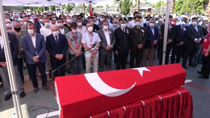 Kazada şehit olan polis memuru son yolculuğuna uğurlandı