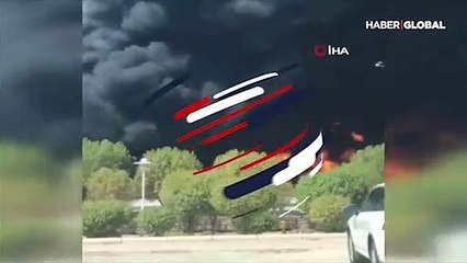 36 bin litre dizel yakıt taşıyan tanker böyle yandı