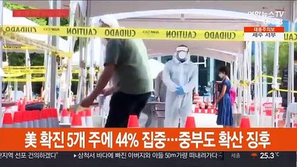 美 확진 5개 주에 44% 집중…중부도 확산 징후