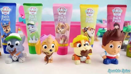 Learning Colors for Children Paw Patrol Skye & Chase Scuba Dives Bath Paint in Swimming Pool - Video Dailymotion