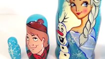 Snow Queen Nesting Dolls or Stacking Cups