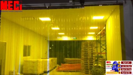 Màn Rèm Nhựa Pvc Hệ ray lùa có Remote Meci