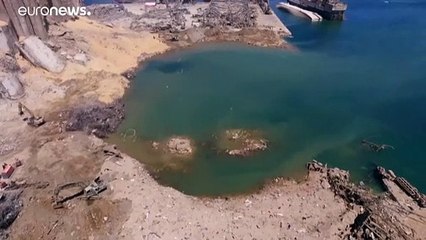 [NO COMMENT] 43 méteres krátert vágott a robbanás a bejrúti kikötőben