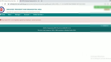 Your Bank KYC is Not Digitally Signed By Employer, Can Not Proceed EPFO Employee Portal New Error How to Solve