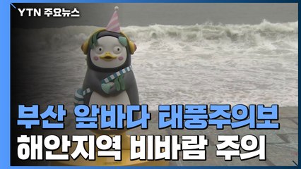 부산 앞바다 태풍주의보...해안지역 비바람 주의 / YTN