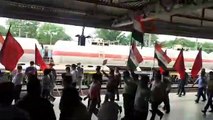 Line Box: Vigorous demonstration at railway station, see VIDEO